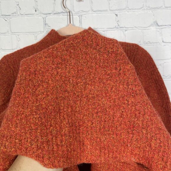 J Mclaughlin Sweater Women Small Wool Blend Burnt Orange Long Sleeve Soft Preppy - Picture 5 of 11